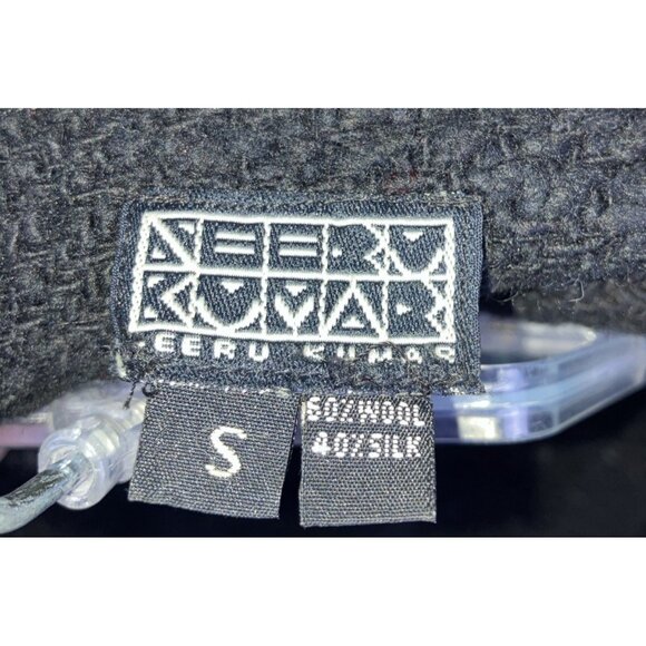 Vintage Neeru Kumar Lagenlook Vest Black  Art To Wear Sleeveless Tunic - Picture 4 of 4